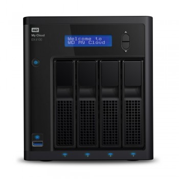 Western Digital My Cloud EX4100 NAS de 4 Bahías Hot Swap, 0TB, max. 24TB, USB 3.0, para Mac/PC - no incluye Discos - Envío Grati