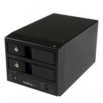 StarTech.com Gabinete USB 3.0 con UASP y eSATA de Discos Duros con 2 Bahías SATA III Hot-Swap de 3.5'' sin Charola - Envío Grati