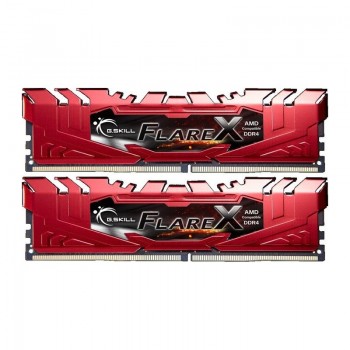 Kit Memoria RAM G.Skill Flare X DDR4, 2400MHz, 16GB (2 x 8GB), Non-ECC, CL16, XMP, Rojo - Envío Gratis