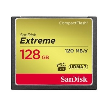 Memoria Flash Sandisk CF Extreme, 128GB CompactFlash - Envío Gratis