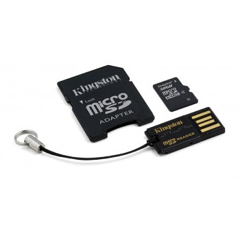 Kingston 32GB Multi Kit / Mobility Kit Clase 4, incl. Tarjeta microSDHC con Adaptadores SD y USB - Envío Gratis