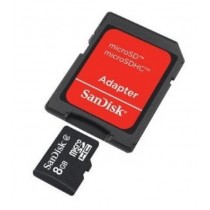 Memoria Flash SanDisk, 8GB mircoSDHC Clase 4, con Adaptador - Envío Gratis