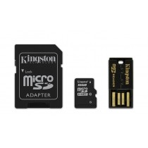 Kingston 16GB Multi Kit / Mobility Kit Class10, incl. Tarjeta microSDHC con Adaptadores SD y USB - Envío Gratis