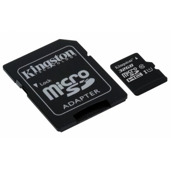 Memoria Flash Kingston, 32GB microSDHC Clase 10 UHS-I, con Adaptador SD - Envío Gratis