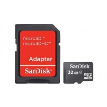 Memoria Flash SanDisk, 32GB microSDHC Clase 4, con Adaptador - Envío Gratis