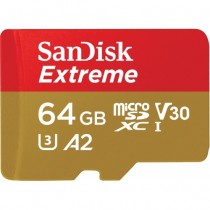 Memoria Flash SanDisk Extreme, 64GB MicroSDXC Clase 10, con Adaptador - Envío Gratis