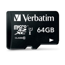 Memoria Flash Verbatim, 64GB microSDHC Clase 10, con Adaptador - Envío Gratis