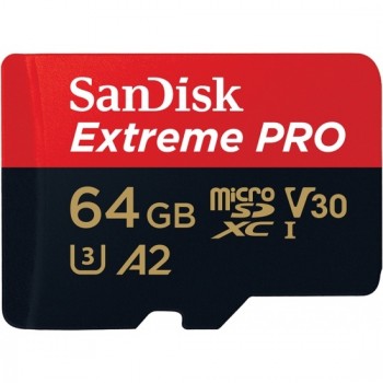 Memoria Flash SanDisk Extreme Pro, 64GB MicroSDXC Clase 10, con Adaptador - Envío Gratis