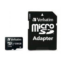 Memoria Flash Verbatim, 128GB MicroSDHC UHS-I Clase 10, con Adaptador - Envío Gratis