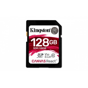 Memoria Flash Kingston Canvas React, 128GB SDXC UHS-I Clase 10 - Envío Gratis