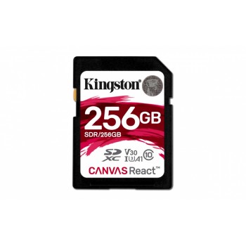 Memoria Flash Kingston Canvas React, 256GB SDXC UHS-I Clase 10 - Envío Gratis