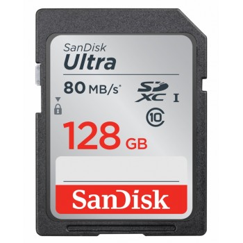 Memoria Flash SanDisk Ultra, 128GB SDXC UHS-I Clase 10, Lectura 80 MB/s - Envío Gratis