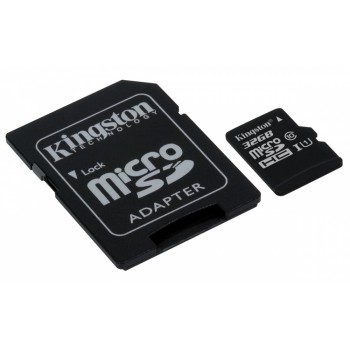 Memoria Flash Kingston Canvas Select, 32GB MicroSD UHS-I Clase 10, con Adaptador - Envío Gratis