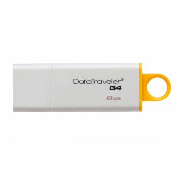 Memoria USB Kingston DataTraveler I G4, 8GB, USB 3.0, Blanco Amarillo - Envío Gratis