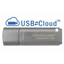 Memoria USB Kingston DataTraveler Locker+ G3, 16GB, USB 3.0, Plata - Envío Gratis