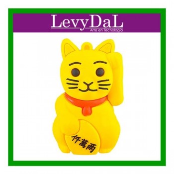 Memoria USB LevyDal Gato de la Fortuna, 16GB, USB 2.0, Amarill - Envío Gratis