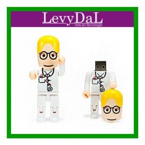 Memoria USB LevyDal Doctor Lego, 16GB, USB 2.0, Blanco/Amarillo - Envío Gratis