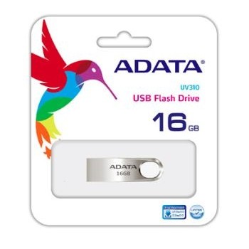 Memoria USB Adata UV310, 16GB, USB 3.1, Plata - Envío Gratis