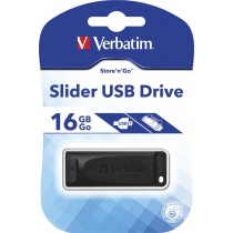 Memoria USB Verbatim, 16GB, USB 2.0, Negro - Envío Gratis