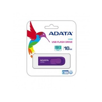 Memoria USB Adata C008, 16GB, USB 2.0, Morado - Envío Gratis