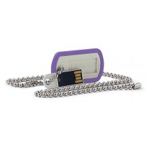 Memoria USB Verbatim Dog Tag, 8GB, USB 2.0, Morado - Envío Gratis