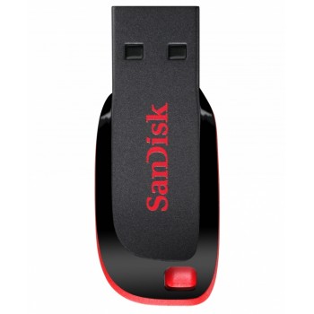 Memoria USB SanDisk Cruzer Blade CZ50, 16GB, USB 2.0, Negro/Rojo - Envío Gratis