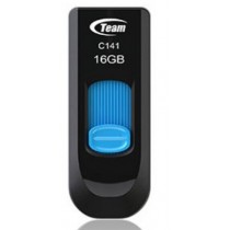 Memoria USB Team Group C141, 16GB, USB 2.0, Negro/Azul - Envío Gratis