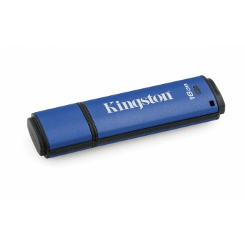 Memoria USB Kingston DataTraveler Vault Privacy, 16GB, USB 3.0, Encriptación de 256 bits, Azul - Envío Gratis