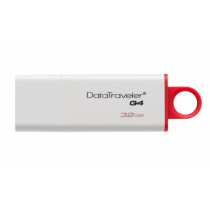 Memoria USB Kingston DataTraveler I G4, 32GB, USB 3.0, Rojo/Blanco - Envío Gratis
