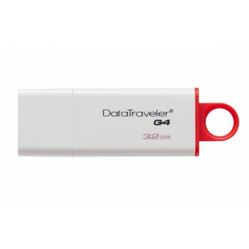 Memoria USB Kingston DataTraveler I G4, 32GB, USB 3.0, Rojo/Blanco - Envío Gratis