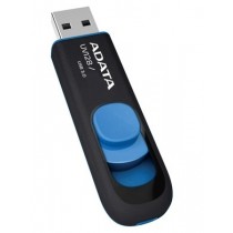 Memoria USB Adata DashDrive UV128, 64GB, USB 3.0, Negro/Azul - Envío Gratis