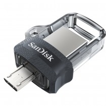 Memoria USB SanDisk Ultra Dual Drive M3.0, 128GB, USB 3.0, Gris - Envío Gratis