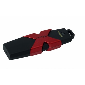 Memoria USB HyperX Savage, 128GB, USB 3.0/3.1, Lectura 350 MB/s, Escritura 250 MB/s, Negro/Rojo - Envío Gratis