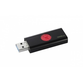 Memoria USB Kingston DataTraveler 106, 128GB, USB 3.0, Negro/Rojo - Envío Gratis