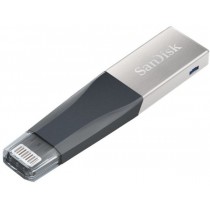 Memoria USB SanDisk IXpand Mini, 128GB, USB 3.0/Lightning, Gris/Plata - Envío Gratis