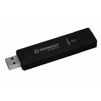 Memoria USB Kingston IronKey IKD300, 128GB, USB 3.1, Negro - Envío Gratis