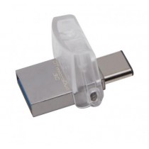Memoria USB Kingston DataTraveler microDuo 3C, 32GB, USB 3.1/micro-USB, Lectura 100MB/s, Escritura 10MB/s, Plata - Envío Gratis