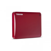 Disco Duro Externo Toshiba Canvio Connect II, 2TB, 5400RPM, USB 3.0, Rojo, con Acceso Remoto Mediante Internet - para Mac/PC - E