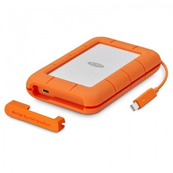 Disco Duro Externo LaCie Rugged Thunderbolt USB-C 2.5'', 4TB, USB C 3.0, Blanco/Naranja - para Mac/PC - Envío Gratis