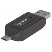 Manhattan Lector de Memoria 406215, MicroSD, USB/Micro-USB, 480 Mbit/s, Negro - Envío Gratis