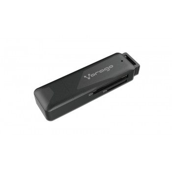 Vorago Lector de Memoria CR-100, MicroSD/SD/SDHC/SDXC, USB 2.0, Negro - Envío Gratis