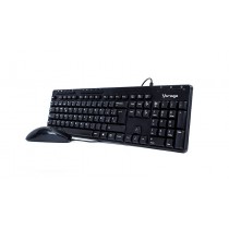 Kit de Teclado Multimedia y Mouse Vorago KM-104, Alámbrico, USB, Negro (Español) - Envío Gratis