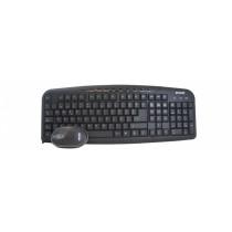 Kit de Teclado y Mouse Naceb NA-618, Alámbrico, USB + PS/2, Negro (Español) - Envío Gratis