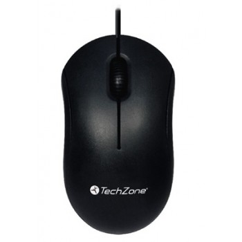 Mouse Techzone Óptico TZMOU01, Alámbrico, USB, 800DPI, Negro - Envío Gratis