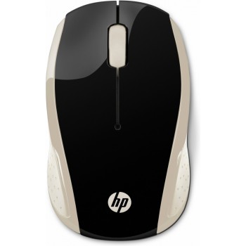 Mouse HP Óptico 200, RF Inalámbrico, 1000DPI, Negro/Oro - Envío Gratis