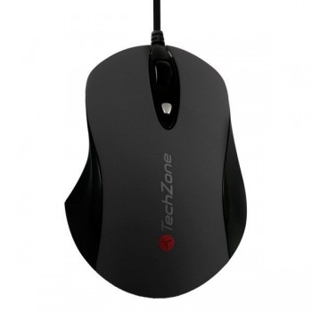 Mouse Techzone Óptico TZ16MOU01-ALA, Alámbrico, 1600DPI, Negro - Envío Gratis