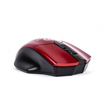 Mini Mouse Naceb Óptico NA-273R, Inalámbrico, Alcance 10 Metros, 1200DPI, Negro/Rojo - Envío Gratis