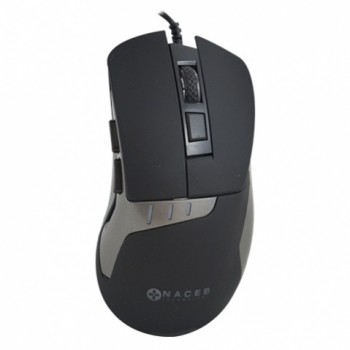 Mouse Naceb Láser NA-616, Alámbrico, USB, 2400DPI, Negro/Gris - Envío Gratis