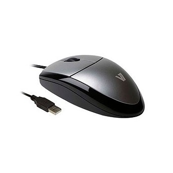 Mouse V7 Óptico MV3000010-5NC, Alámbrico, 1000DPI, Negro/Plata - Envío Gratis