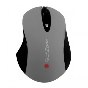 Mouse TechZone Óptico, RF Inalámbrico, 1600DPI, Negro/Gris - Envío Gratis